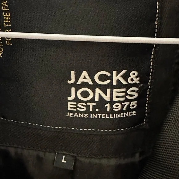 Jack & Jones Black Military Biker Jacket - Picture 2 of 6